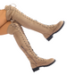 Hohe Schnür-Overknee-Stiefel für Damen