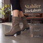 Damen-Stiefel mit spitzer Zehenpartie und Blockabsatz