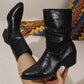 Damen-Stiefel mit spitzer Zehenpartie und Blockabsatz