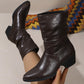 Damen-Stiefel mit spitzer Zehenpartie und Blockabsatz