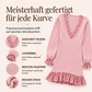 Damen Strickkleid mit V-Ausschnitt und Laternenärmeln