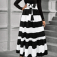 Damen Maxikleid im A-Linien-Schnitt mit Blumenmuster und langen Ärmeln