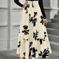 Damen Maxikleid im A-Linien-Schnitt mit Blumenmuster und langen Ärmeln