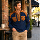 Legere Kapuzen-Sweatshirt aus Waffelstrick für Herren