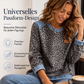 Legere Damen-Sweatshirt mit Rundhalsausschnitt und Leopardenmuster
