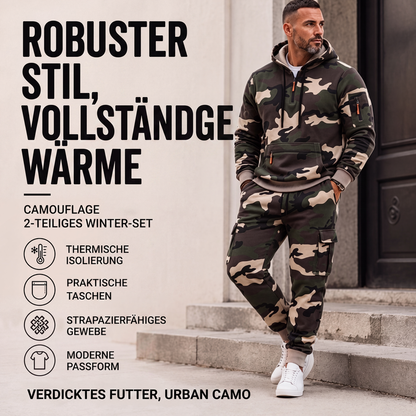 📢📢50%Rabatt!!!🎉✨Warmer Hoodie- und Hosenanzug für Herren mit Camouflage-Muster