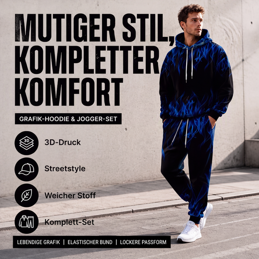👕 50% Rabatt | Lässiger Komfort & markanter Style – Herren Hoodie-Set