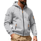 📢🎉50%Rabatt!!!🛍️✨Herren-Cargo-Jacke mit durchgehendem Reißverschluss und Kapuze