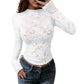 Elegante Langarm-Spitzenshirts für Damen
