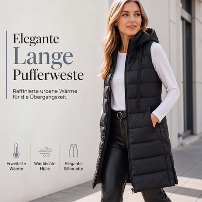Gesteppte Weste mit Kapuze für Damen