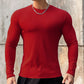 ⌛ Fast ausverkauft – Jetzt sichern💥 Einfarbiges Langarm-Basic-Pullover für Herren