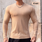 ⌛ Fast ausverkauft – Jetzt sichern💥 Einfarbiges Langarm-Basic-Pullover für Herren