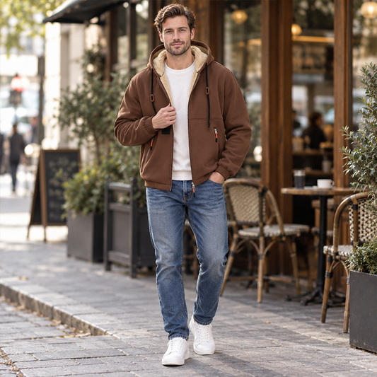 🔥 50% Rabatt | Kuschelige Wärme ohne einengendes Gefühl – Herren Kapuzenjacke