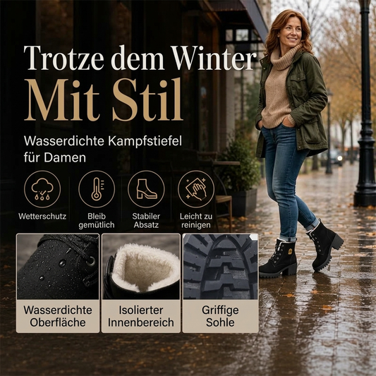 ⚡ Blitzdeal: 50% Rabatt ⚡Damen Winterstiefel mit klobigem Blockabsatz