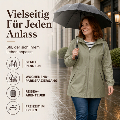 🌧️ 50% Rabatt | Praktischer Wetterschutz für unterwegs – Damen Outdoor-Kapuzenjacke