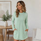 Langarm-T-Shirt-Kleid für Damen mit Taschen