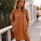 Langarm-T-Shirt-Kleid für Damen mit Taschen