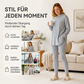 Geripptes Hoodie- und Hosen-Set für Damen