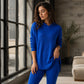 Geripptes Hoodie- und Hosen-Set für Damen