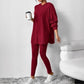 Geripptes Hoodie- und Hosen-Set für Damen