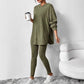 Geripptes Hoodie- und Hosen-Set für Damen