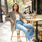 📢📢50%Rabatt!!!🎉✨Vintage-Jeans mit Rissen und geradem Bein für Damen