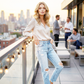📢📢50%Rabatt!!!🎉✨Vintage-Jeans mit Rissen und geradem Bein für Damen