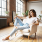 📢📢50%Rabatt!!!🎉✨Vintage-Jeans mit Rissen und geradem Bein für Damen