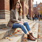 📢📢50%Rabatt!!!🎉✨Vintage-Jeans mit Rissen und geradem Bein für Damen