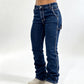 📢 Nur heute: 50% Rabatt🔥🔥 Damen Retro Bootcut Jeans mit hohem Stretchanteil