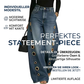 ⏳ Nur noch heute: 50% Rabatt 👖 Weite Jeans für Damen mit Ösendetail