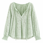 📢🎉50%Rabatt!!!🛍️✨Elegante, locker sitzende Langarm-Spitzenpullover-Bluse für Damen