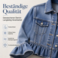📢🎉50%Rabatt!!!🛍️✨Jeansjacke für Damen mit Rüschensaum und Cropped-Passform