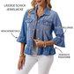 📢🎉50%Rabatt!!!🛍️✨Jeansjacke für Damen mit Rüschensaum und Cropped-Passform