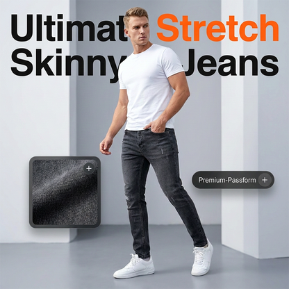 💸 Sonderangebot: 50% Rabatt 👖 Zerrissene Stretch-Skinny-Jeans für Herren