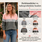 📢🎉50%Rabatt!!!🛍️✨Damen-Sweatshirt mit Farbblock und halbem Reißverschluss