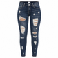 🔥Beliebtes Produkt✨Damen High Waist Ripped Skinny Jeans, Destroyed Dehnbare Denim-Hose
