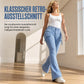 📢🎉50%Rabatt!!!🛍️✨Hochelastische, taillierte Cargo-Schlagjeans für Damen mit Pattenentaschen