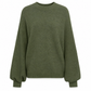 📢🎉50%Rabatt!!!🛍️✨Lässiger Strickpullover mit Rundhalsausschnitt, lockerer Passform, Fledermaus-Langärmeln und einfarbigem Design