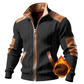 📢🎉50%Rabatt!!!🛍️✨Herren-Farbblock-Jacke mit warmem Futter und Reißverschluss