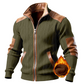 📢🎉50%Rabatt!!!🛍️✨Herren-Farbblock-Jacke mit warmem Futter und Reißverschluss