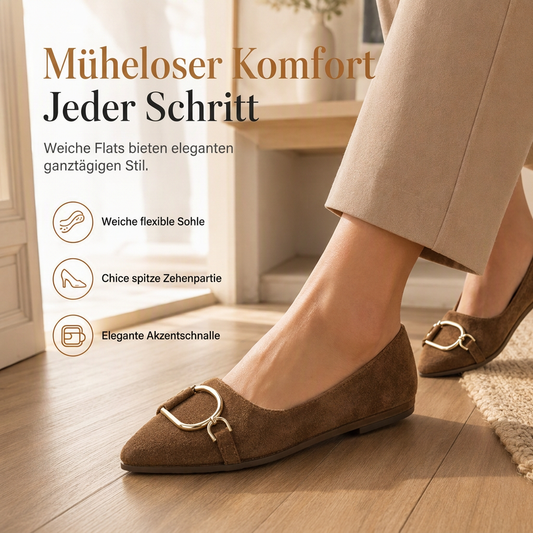 Damen Spitz Freizeit Flache Schuhe