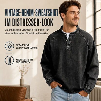Herren Vintage-Freizeit-Sweatshirt mit lockerer Passform