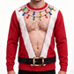 Lustiges 3D-bedrucktes Muskel-Sweatshirt für Herren zu Weihnachten