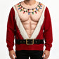 Lustiges 3D-bedrucktes Muskel-Sweatshirt für Herren zu Weihnachten