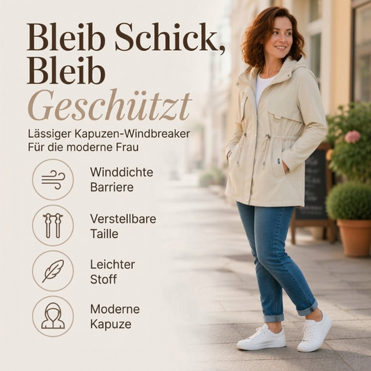 🧥🌸50%Rabatt!!!🛍️Lässige, warme mittelange Damen-Kapuzenjacke
