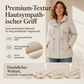 Lässige, warme mittelange Damen-Kapuzenjacke