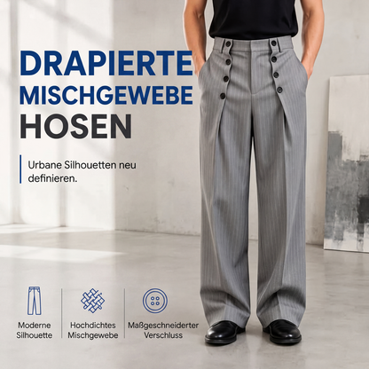 ❤️ Beliebt bei über 10.000 Kunden 👖 Schicke hochtaillierte zweireihige Drapierhosen für Herren