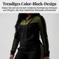 Damen 2-teiliges Color-Block Trainingsanzug-Set