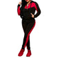 Damen 2-teiliges Color-Block Trainingsanzug-Set